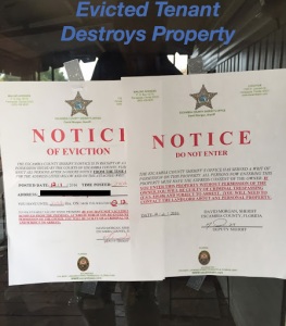 Evicted tenant destroys property